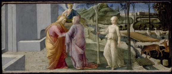 Das Treffen von Joachim und Anna am Goldenen Tor, 15. Jahrhundert